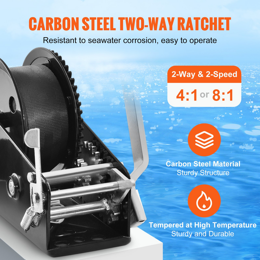 Cabrestante manual VEVOR capacidad de tracción de 3500 libras
