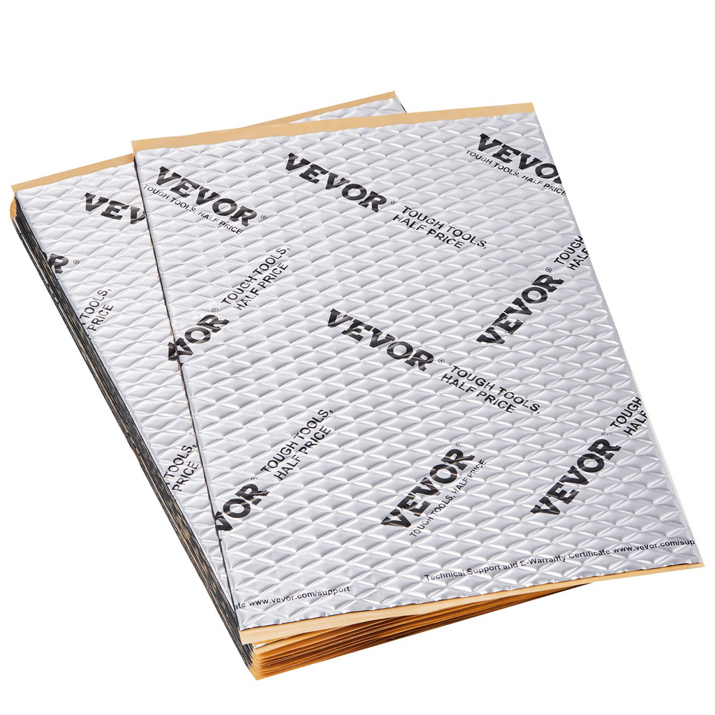 Alfombrilla insonorizante para coche VEVOR 80 milésimas de pulgada material insonorizante para coche de 36 pies cuadrados insonorizante de butilo para automóviles material insonorizante y amortiguador de vibraciones para coche