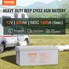 Batería de ciclo profundo VEVOR 12 V 200 AH recargable AGM marina corriente de 1400 A
