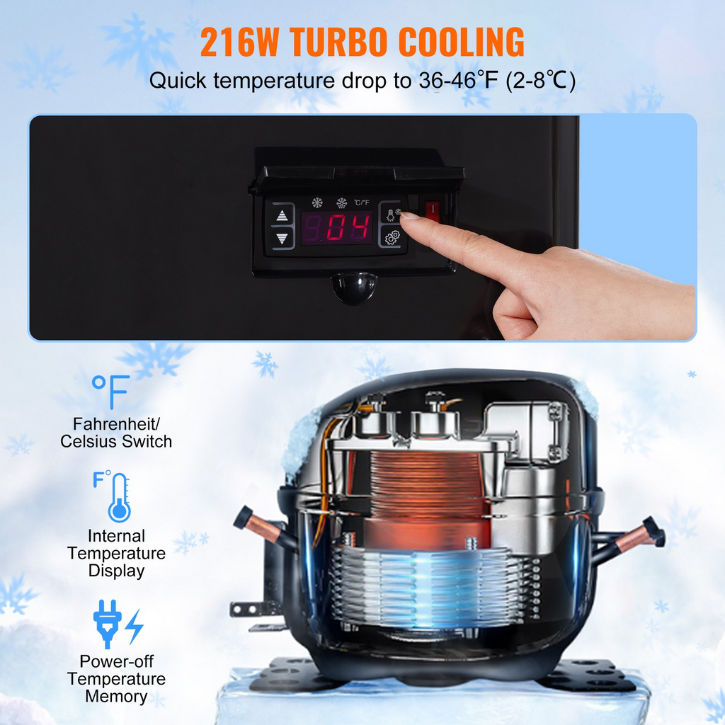 Vitrina refrigerada VEVOR de 3 pies cúbicos/85 l