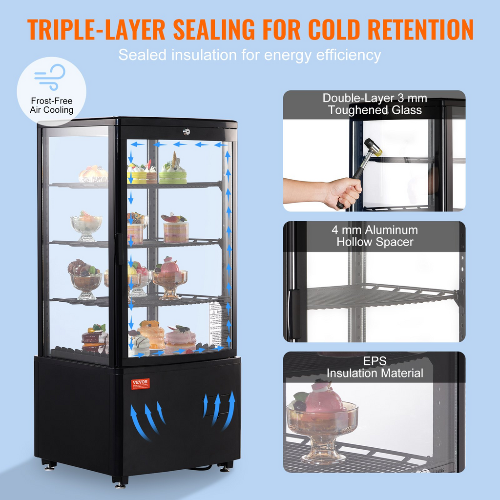 Vitrina refrigerada VEVOR de 3 pies cúbicos/85 l