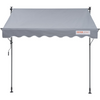 Toldo retráctil manual para exteriores de 118" con cortina parasol de 39"