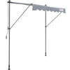 Toldo retráctil manual para exteriores de 118" con cortina parasol de 39"