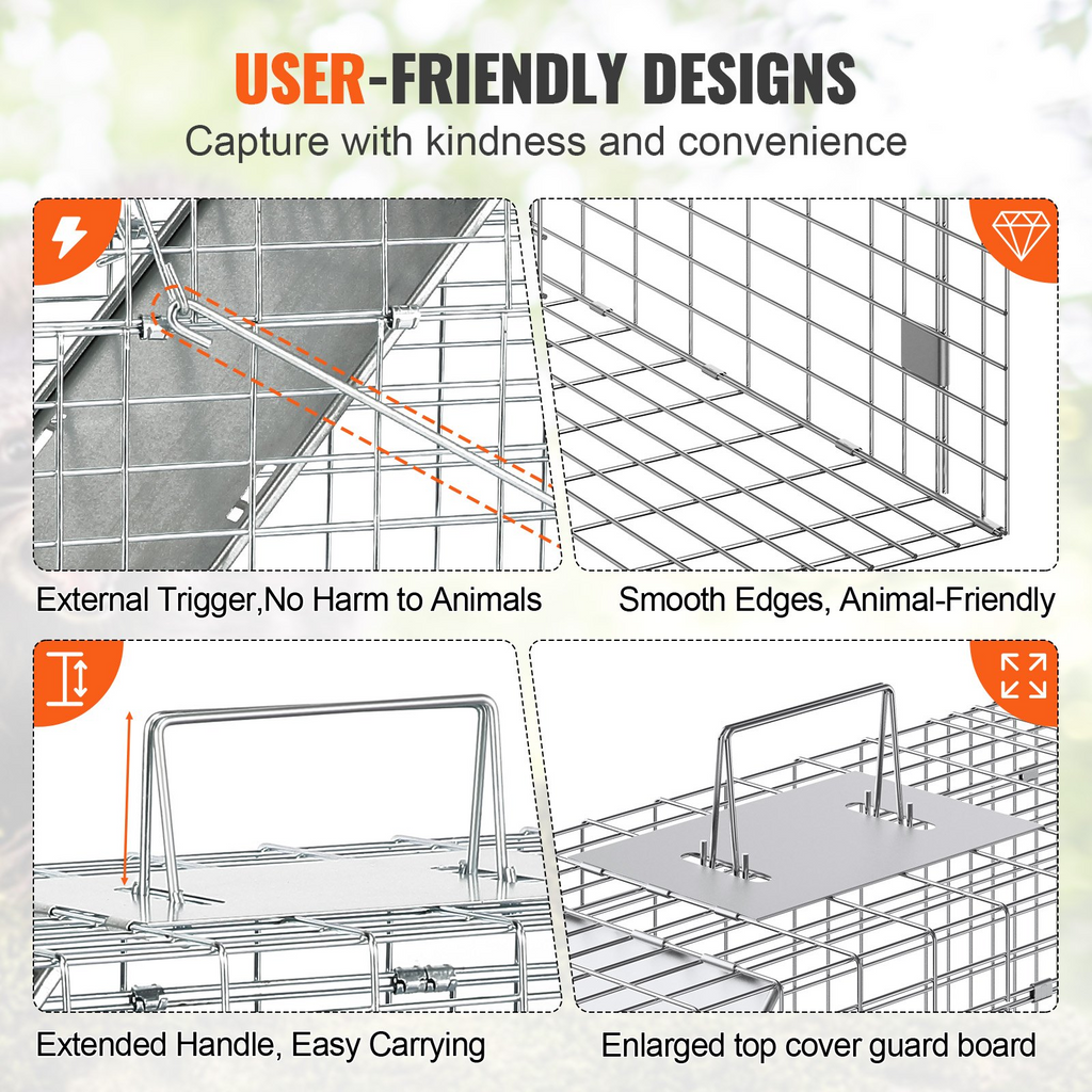 Trampa para animales vivos VEVOR, 31" x 10" x 12"