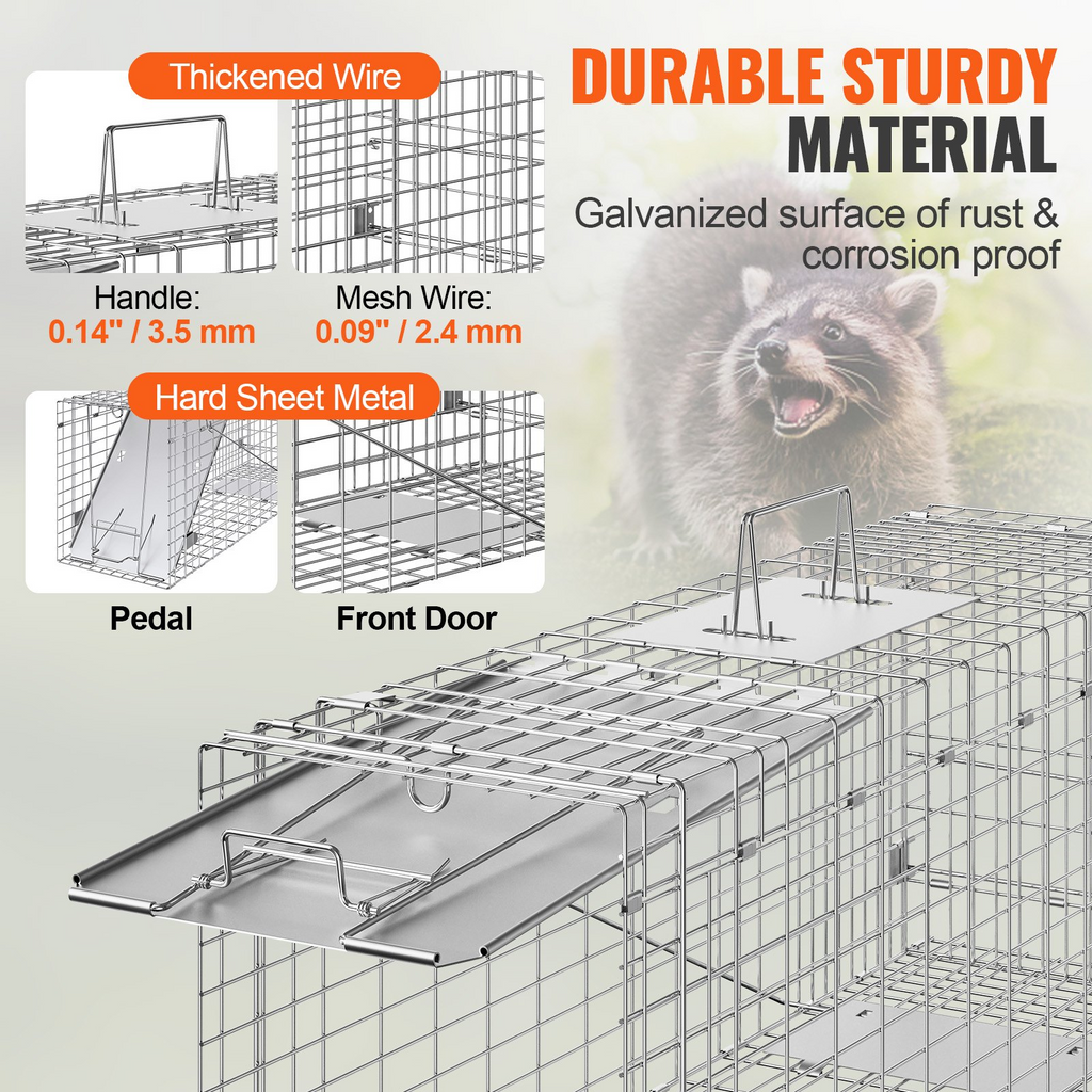 Trampa para animales vivos VEVOR, 31" x 10" x 12"