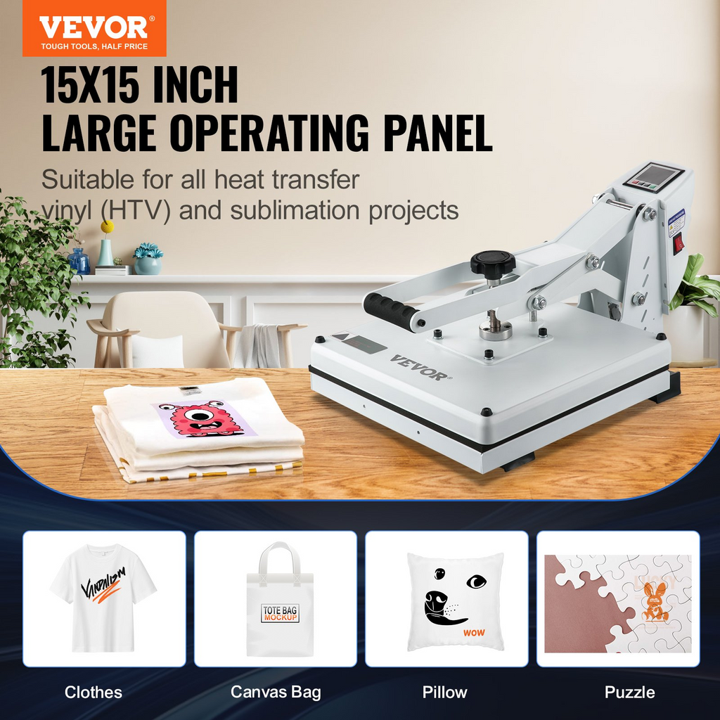 Máquina de prensa térmica VEVOR de 15 x 15
