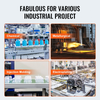 Enfriador de agua industrial VEVOR refrigerado por aire de 16 galones y 9,4 HP capacidad de enfriamiento de 15 100 Kcal/h con condensador con aletas control por microcomputadora tanque de agua de 60 L