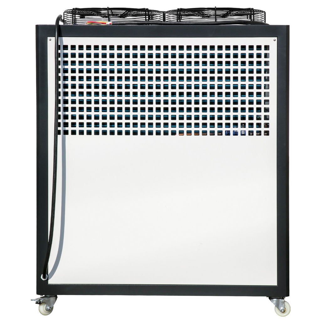 Enfriador de agua industrial VEVOR refrigerado por aire de 16 galones y 9,4 HP capacidad de enfriamiento de 15 100 Kcal/h con condensador con aletas control por microcomputadora tanque de agua de 60 L