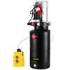 Unidad de potencia hidráulica VEVOR, bomba hidráulica de doble efecto de 12 V CC, unidad de bomba hidráulica con depósito de acero de 8 cuartos de galón para remolques de volteo, bomba elevadora de automóviles  doble efecto de 8 cuartos