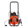 Máquina de limpieza de desagües VEVOR de 23 MTS x 1/2 pulgada, máquina desatascadora de alcantarillado con alimentación automática, limpiador de barrena de desagüe con 4 cortadores e interruptor de pie activado por aire
