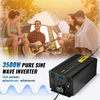 Inversor de onda sinusoidal pura VEVOR de 3500 vatios inversor de corriente de CC de 12 V a CA de 120 V para automóvil con puerto USB pantalla LCD control remoto y tomas de CA (GFCI)
