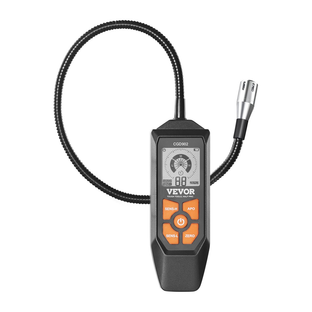 Detector de fugas de gas VEVOR Detector de gas natural de 50 a 10 000 ppm con sonda de 18,5 pulgadas