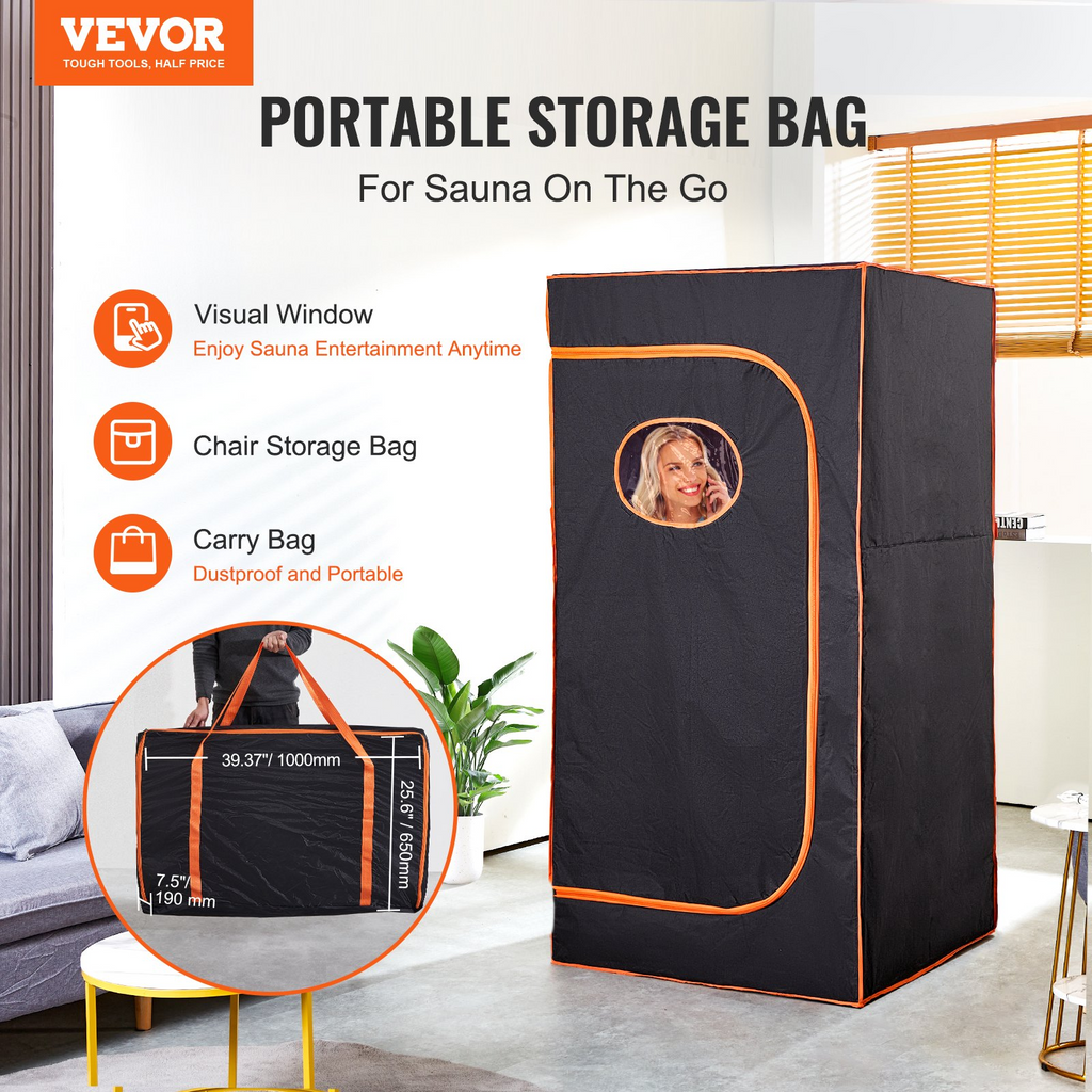 Tienda de sauna portátil VEVOR de tamaño completo kit de sauna personal de 1400 W