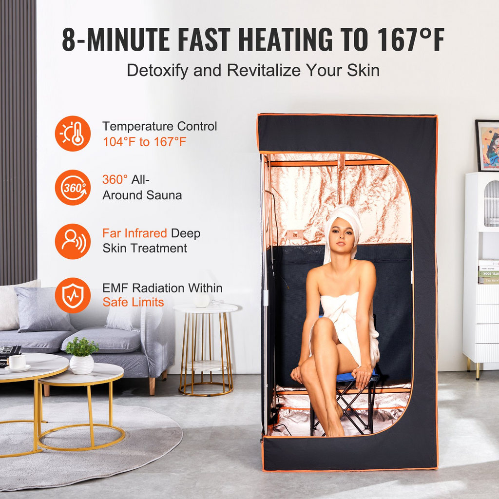Tienda de sauna portátil VEVOR de tamaño completo kit de sauna personal de 1400 W