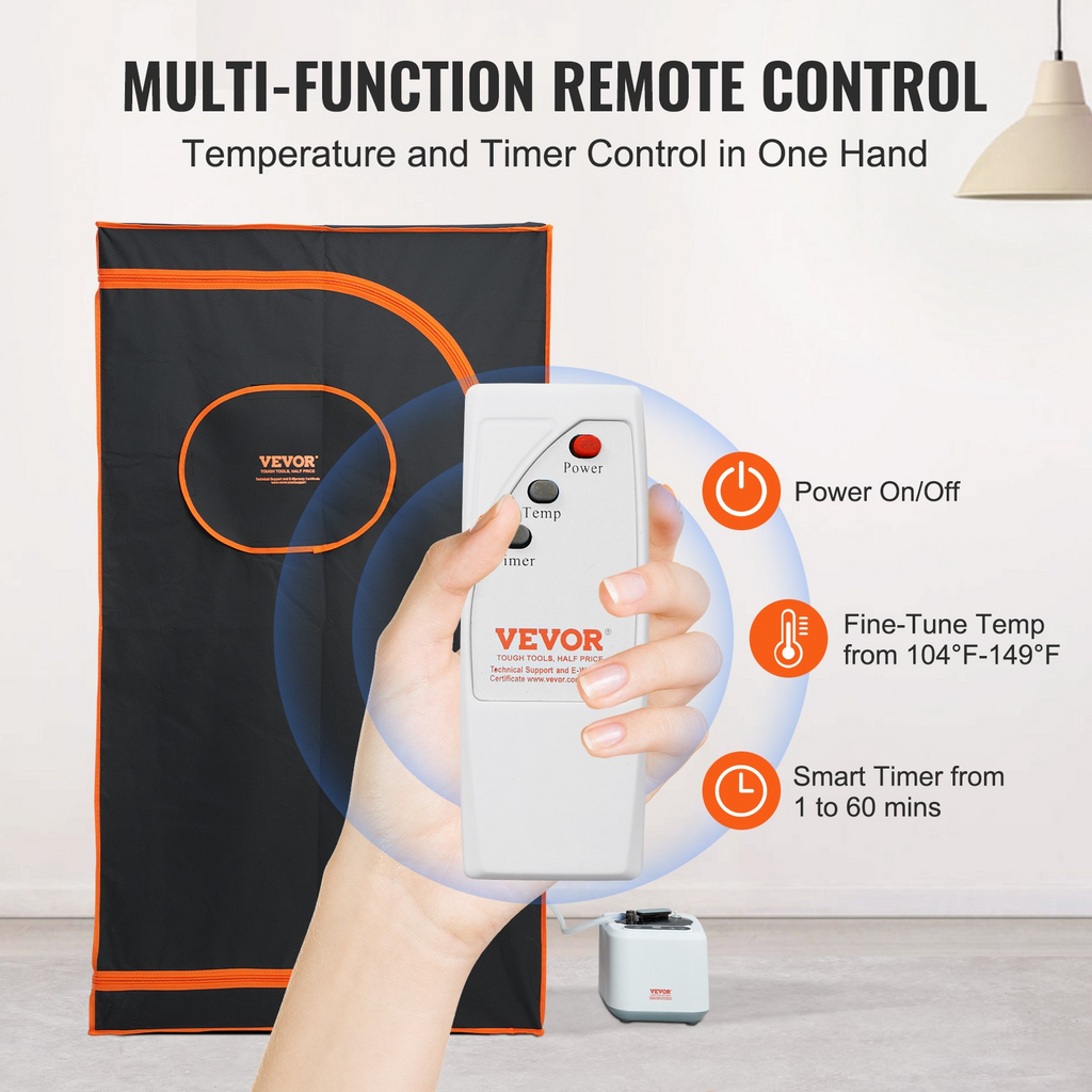 Tienda de sauna de vapor portátil VEVOR de tamaño completo de 1000 W