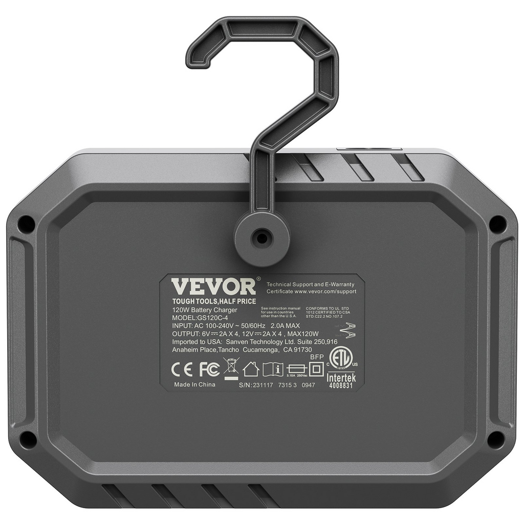 Cargador de batería inteligente VEVOR 8 amperios LiFePO4 de plomo-ácido (AGM/Gel/SLA)