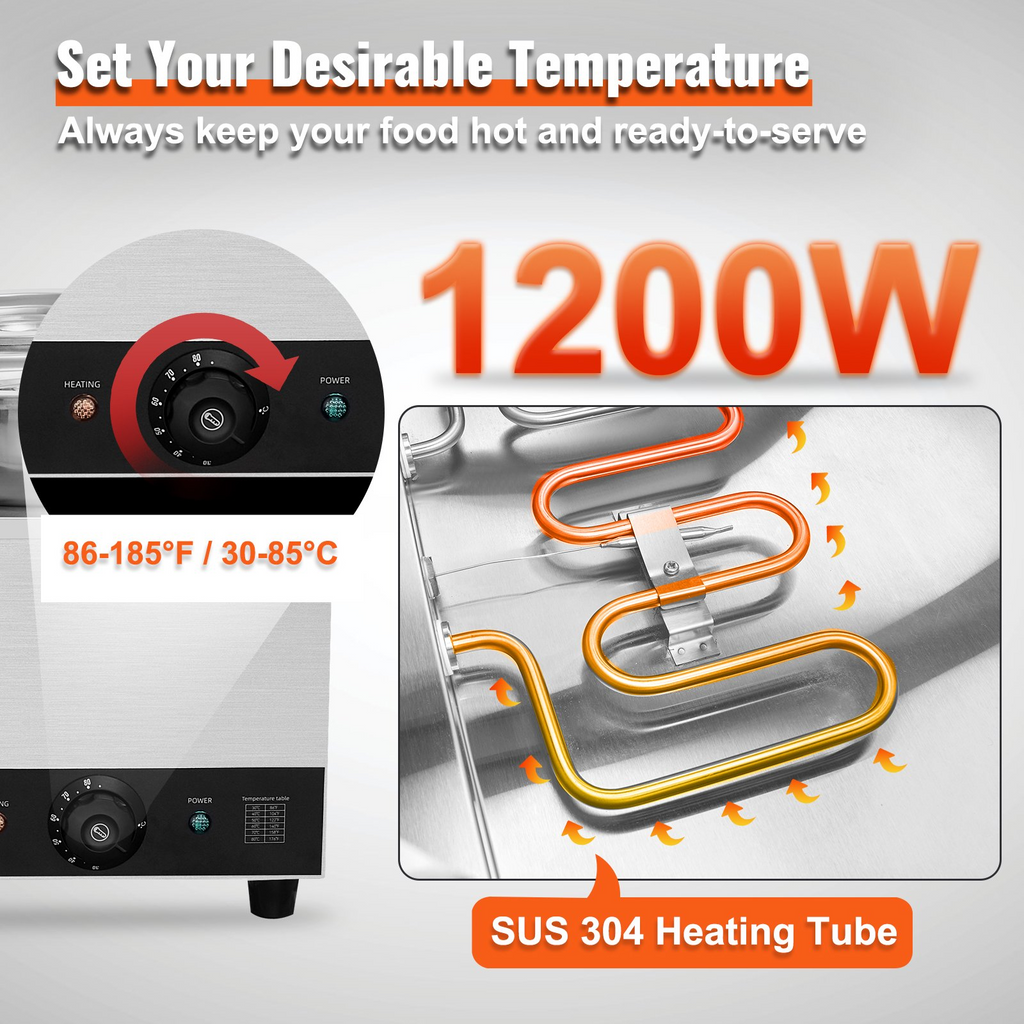 Calentador de sopa eléctrico VEVOR de 1200 W