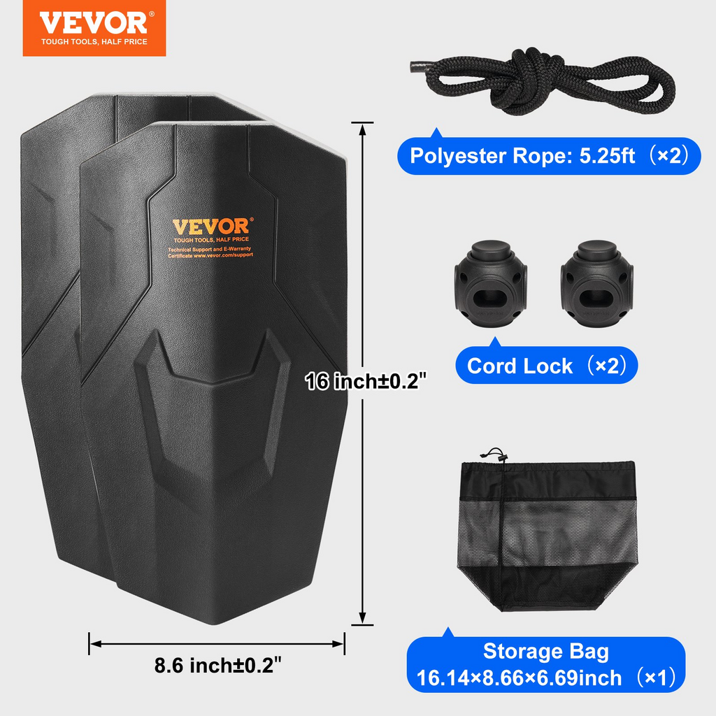 VEVOR Defensas para barcos para atraque de 8,6" x 16"