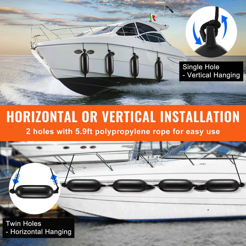 Defensas para barcos VEVOR parachoques para atraque de 5,5" x 20"