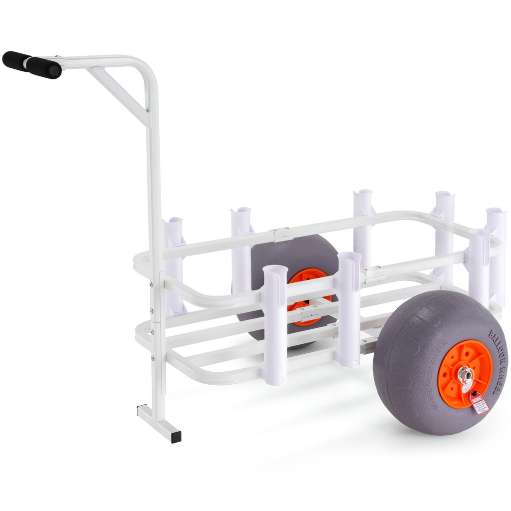 VEVOR Carrito de pesca para playa capacidad de carga de 300 lb  dos ruedas grandes de 13"