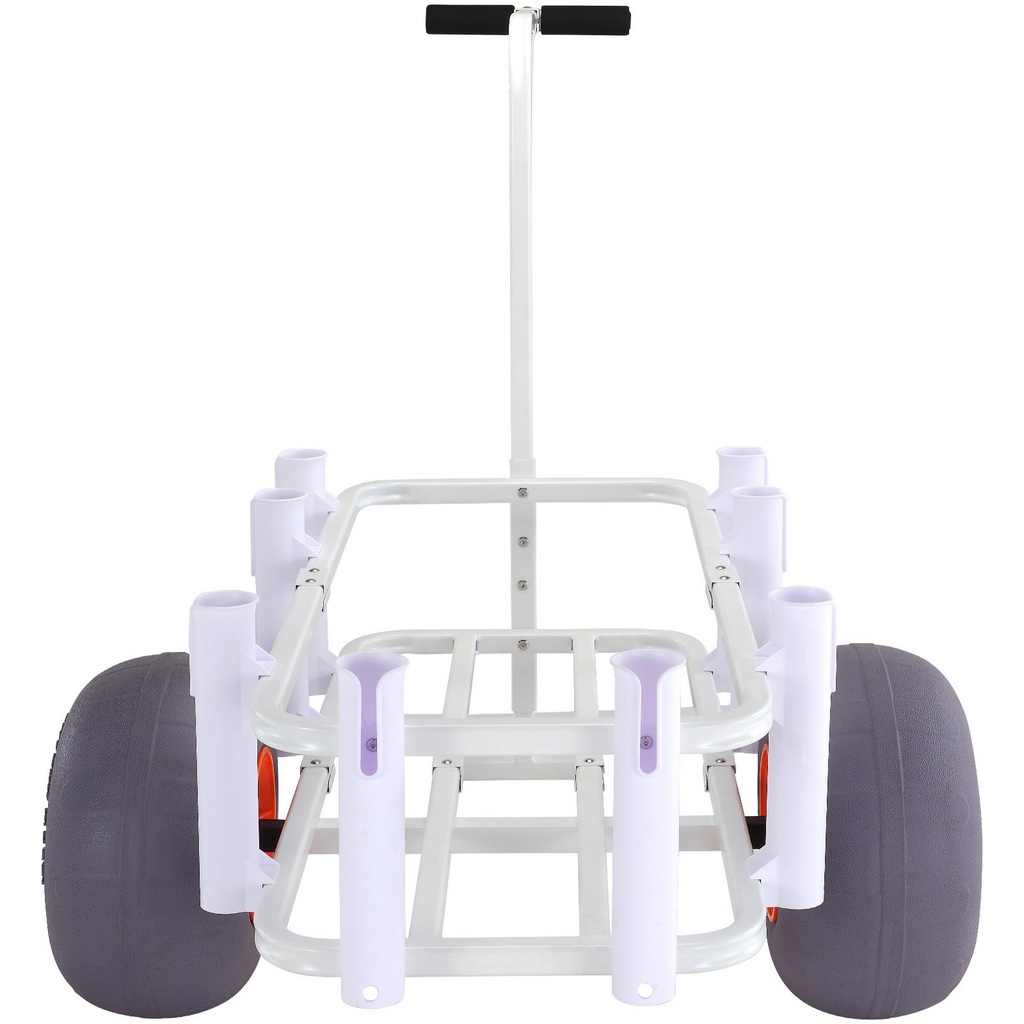 VEVOR Carrito de pesca para playa capacidad de carga de 300 lb  dos ruedas grandes de 13"