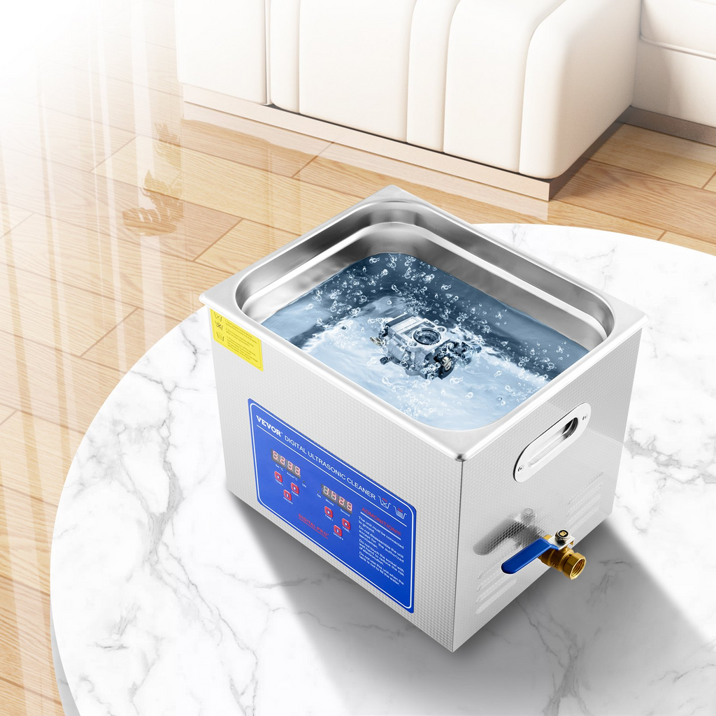 Limpiador ultrasónico profesional VEVOR 10 l con temporizador digital y calentador 40 kHz