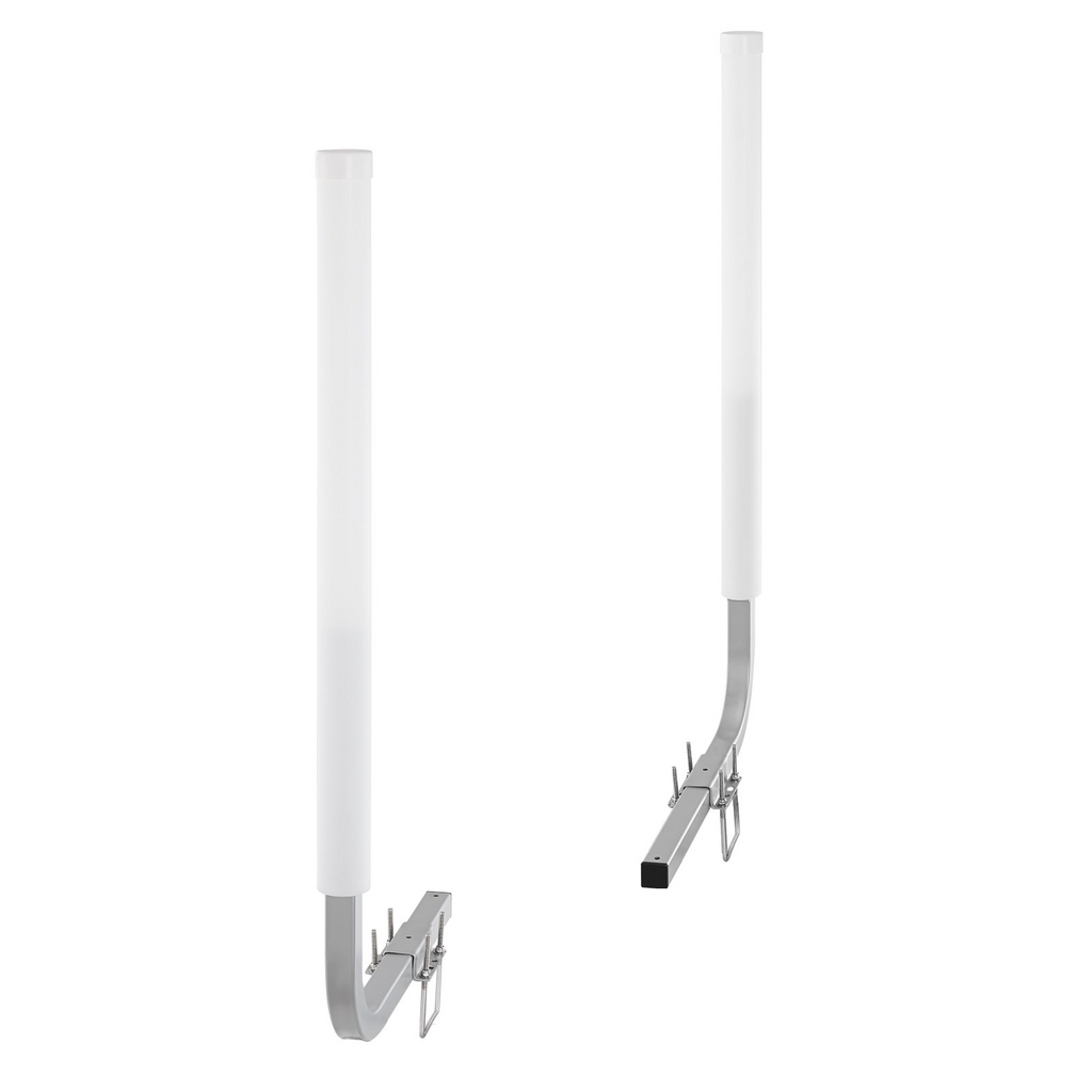 Juego de guías para remolques marinos VEVOR 60'' ajustables de forma flexible soportes dobles de acero resistentes a la oxidación con cubierta de PVC