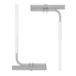 Juego de guías para remolques marinos VEVOR 60'' ajustables de forma flexible soportes dobles de acero resistentes a la oxidación con cubierta de PVC