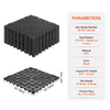 VEVOR - Alfombrillas de drenaje entrelazadas modulares paquete de 12, 12 x 12 pulgadas