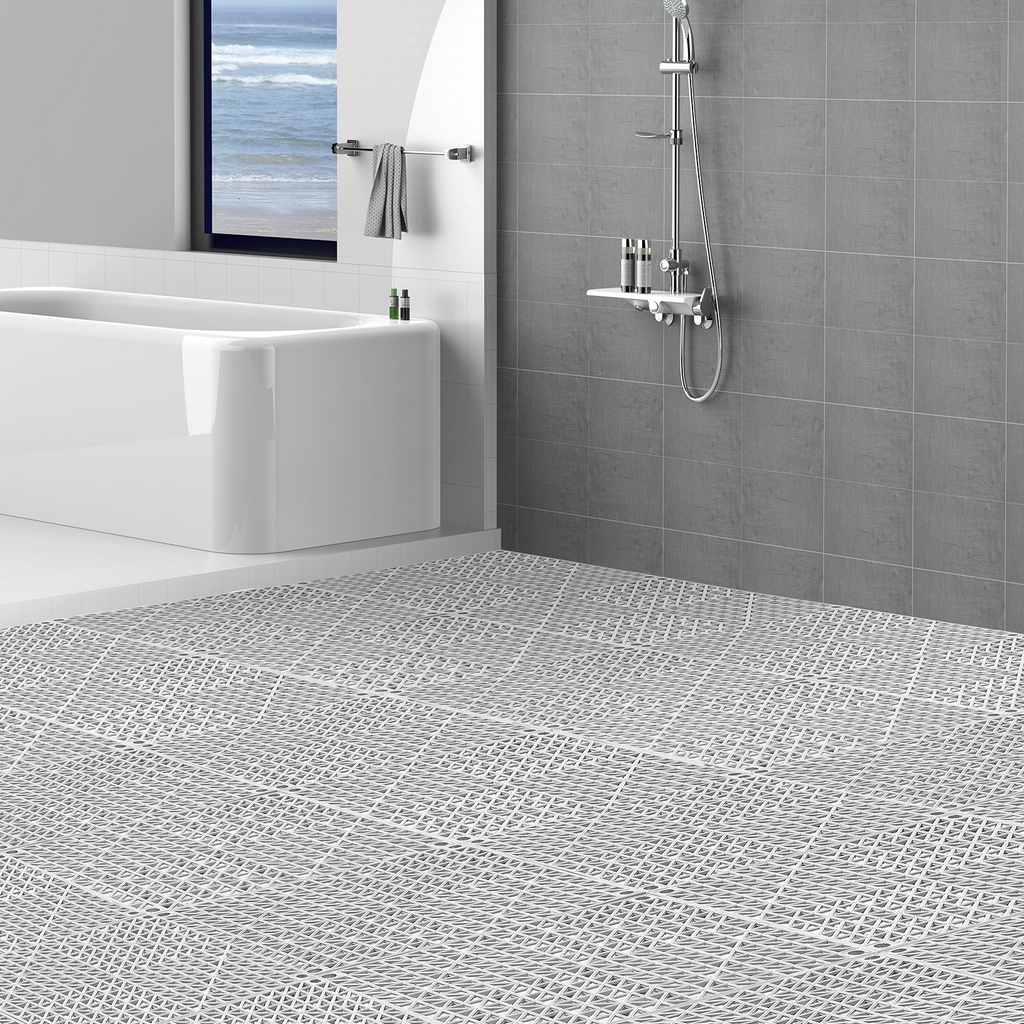 VEVOR Azulejos entrelazados 55 piezas grises baldosas de drenaje de 12" x 12" x 0,6 empalmes