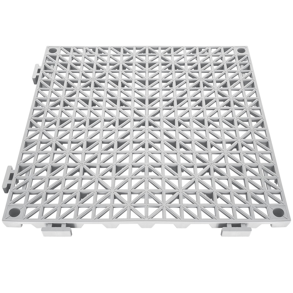 VEVOR Azulejos entrelazados 55 piezas grises baldosas de drenaje de 12" x 12" x 0,6 empalmes