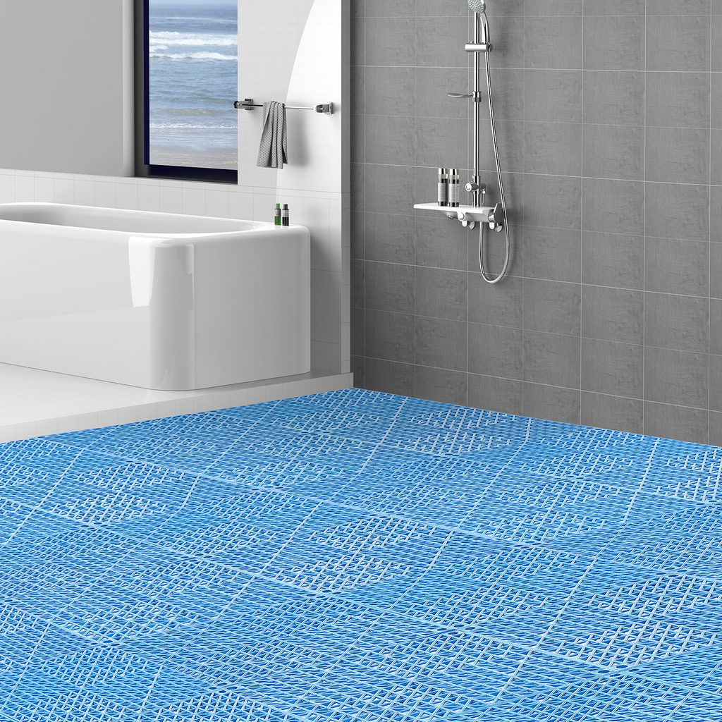 VEVOR Azulejos entrelazados 55 piezas Azul de drenaje de 12" x 12"