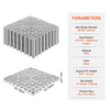 VEVOR - Alfombrillas de drenaje entrelazadas modulares paquete de 12, 12 x 12 pulgadas de PVC suave