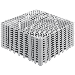 VEVOR - Alfombrillas de drenaje entrelazadas modulares paquete de 12, 12 x 12 pulgadas de PVC suave