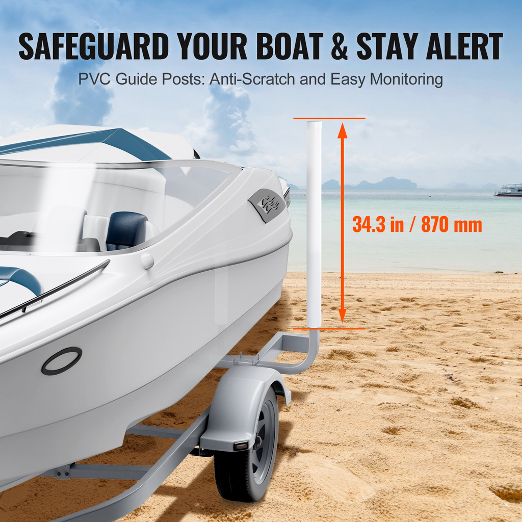 Guía para remolque de barco VEVOR de diseño ajustable de 43" 2 guías