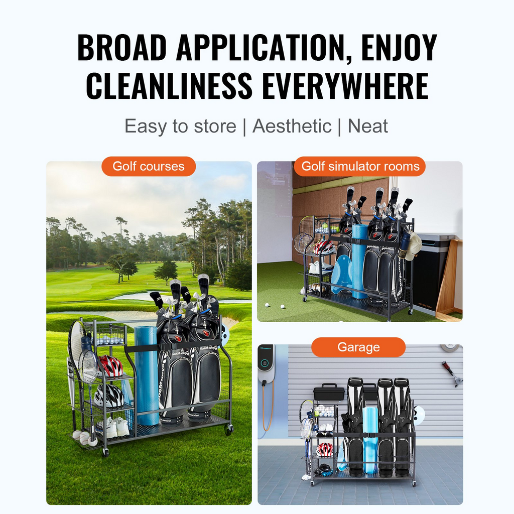 VEVOR Organizador de garaje para guardar equipos de golf