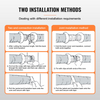 Manguera de ventilación para secadora VEVOR conducto flexible aislado de 6'' y 25 pies de largo con 2 abrazaderas