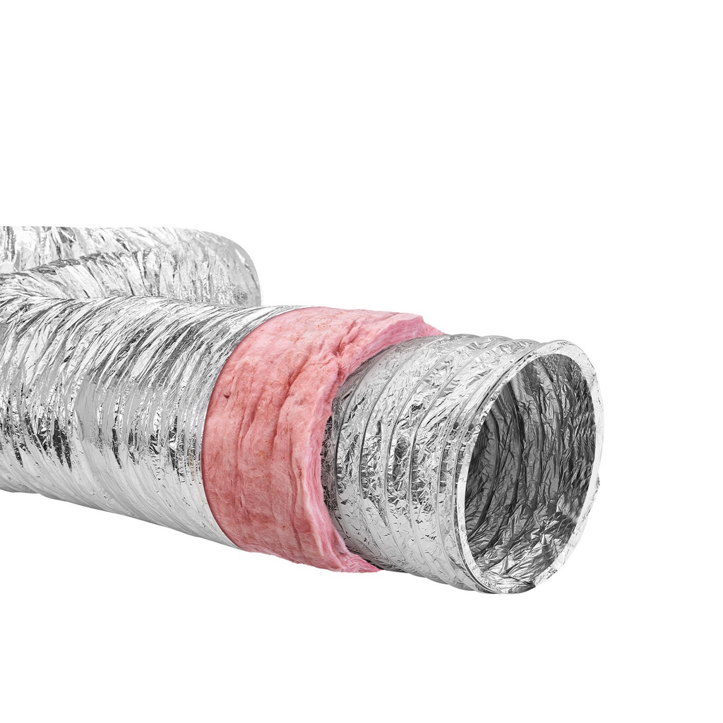 Manguera de ventilación para secadora VEVOR conducto flexible aislado de 6'' y 25 pies de largo con 2 abrazaderas