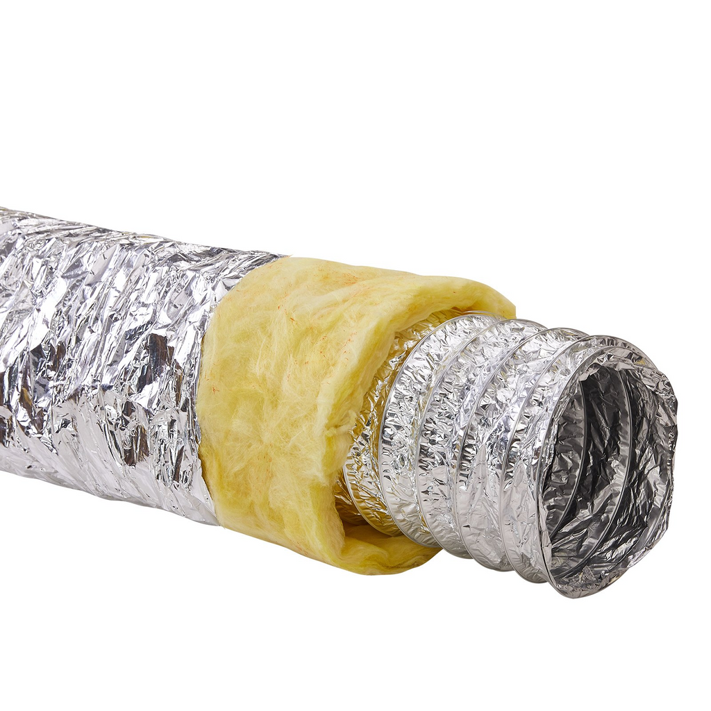 Manguera de ventilación para secadora VEVOR conducto flexible aislado de 6'' y 25 pies de largo con 2 abrazaderas para conductos