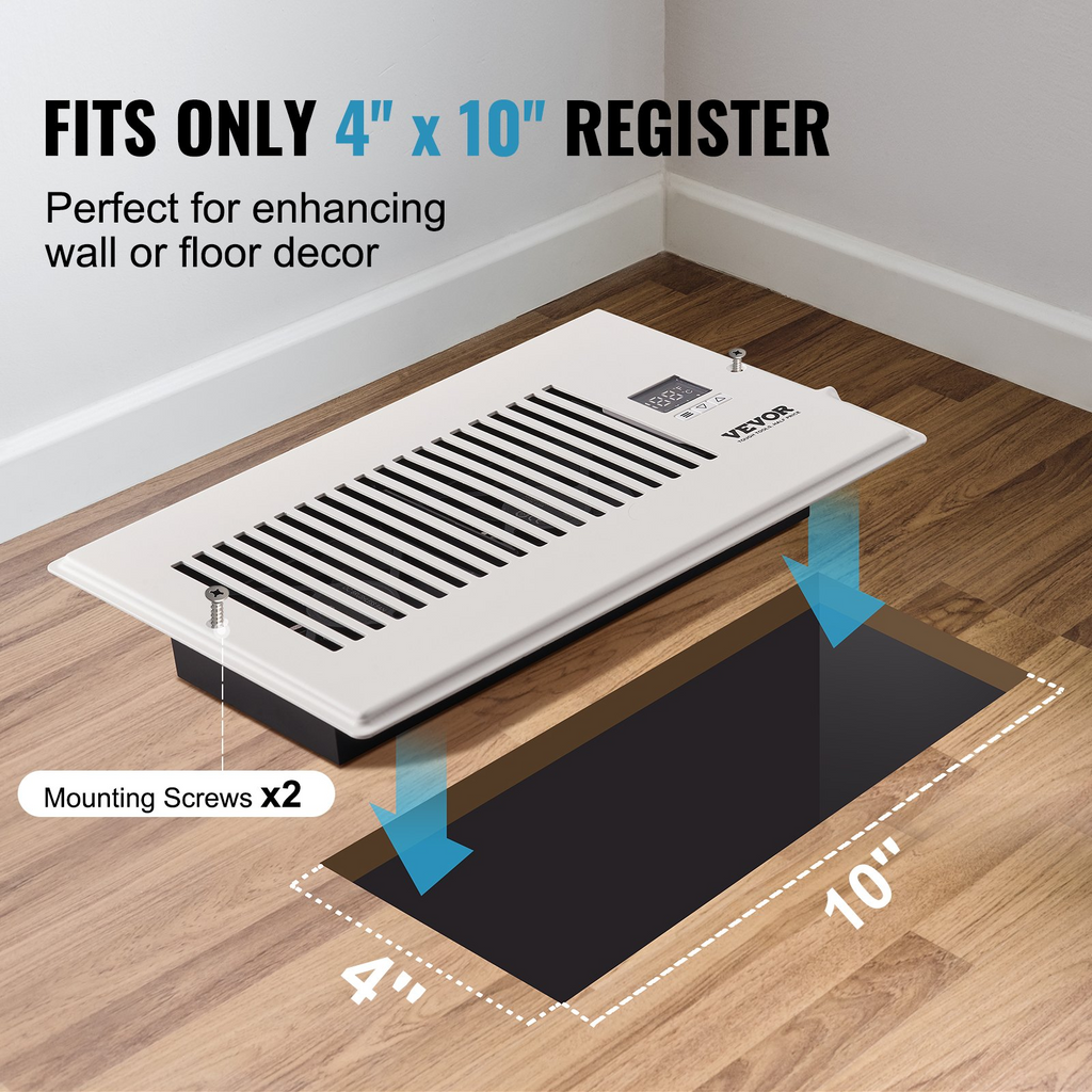 Ventilador de ventilación de refuerzo VEVOR apto para orificios de ventilación de 6" x 10"
