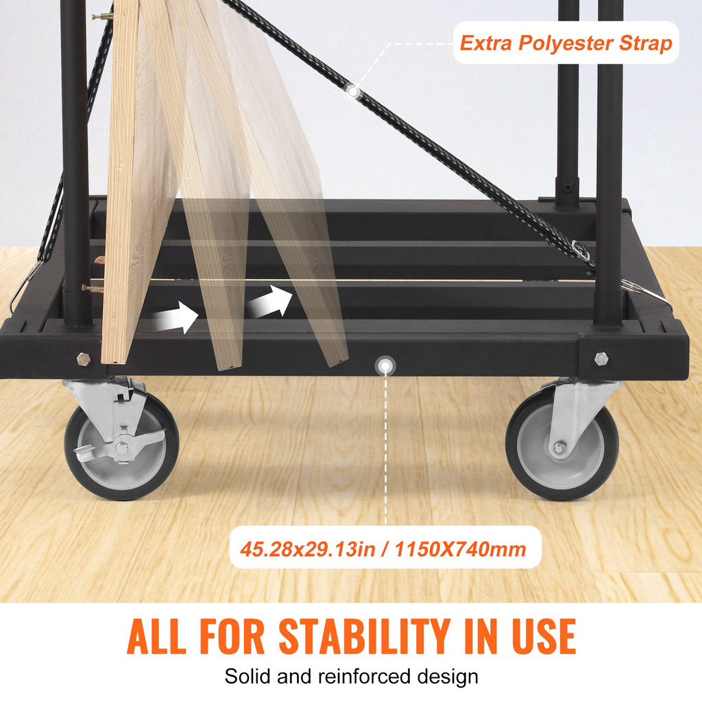 Carro para paneles de yeso VEVOR con plataforma de 45,28" x 29,13" y ruedas giratorias de 5"