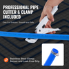 Tubo PEX VEVOR 3/4 pulgada 100 pies flexible PEX-B para agua potable caliente fría plomería incluye cortador y abrazaderas