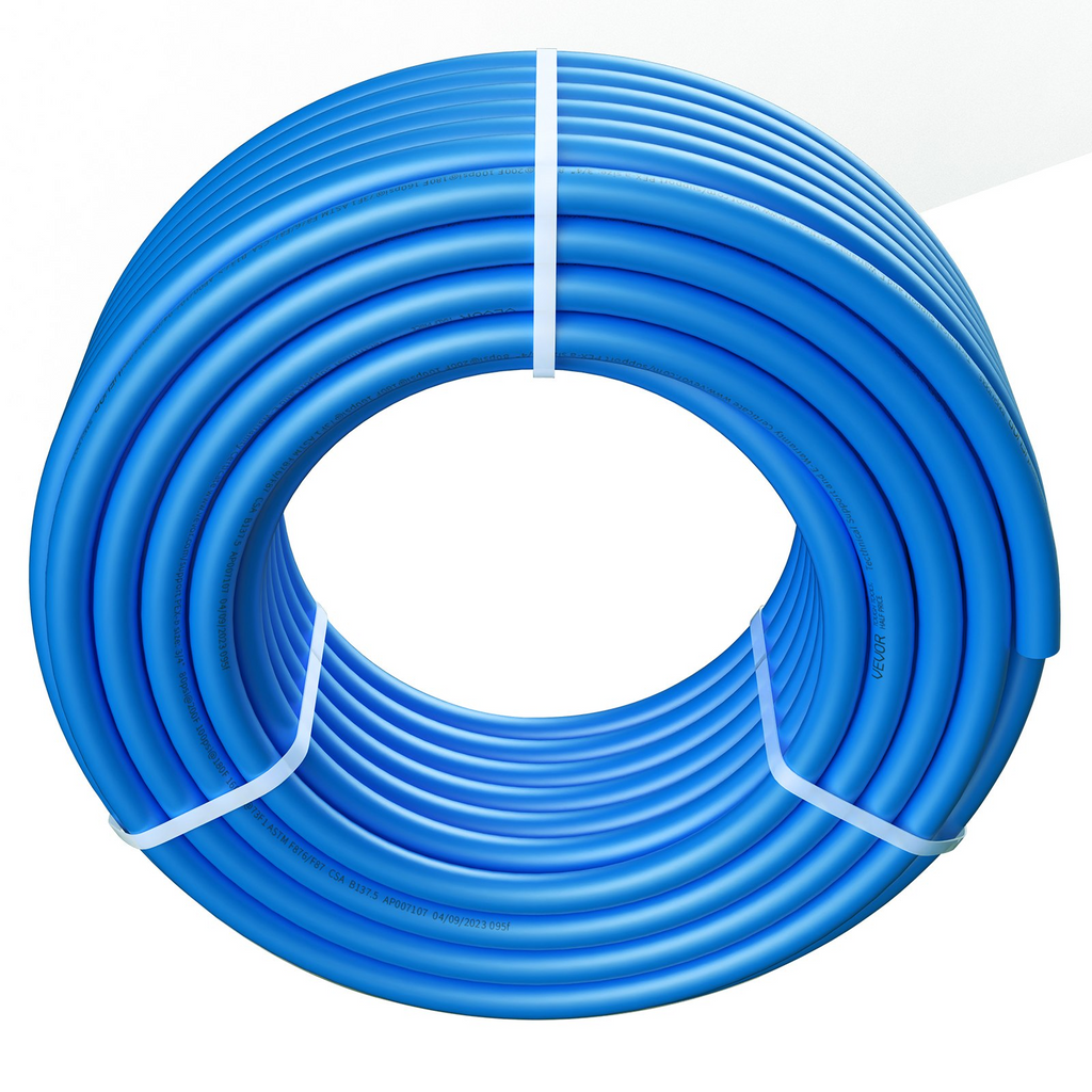 Tubo PEX VEVOR 3/4 pulgada 100 pies flexible PEX-B para agua potable caliente fría plomería incluye cortador y abrazaderas