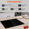 Cocina eléctrica VEVOR 4 quemadores placa de inducción de 30'' placa de cocina magnética incorporada de 7500 W