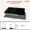 Cocina eléctrica VEVOR 4 quemadores placa de inducción de 30'' placa de cocina magnética incorporada de 7500 W