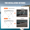 VEVOR - Cubierta para bote con toldo Bimini de 3 arcos toldo de poliéster 900D con marco de aleación de aluminio de 1"