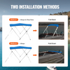 VEVOR - Cubierta para bote con toldo de poliéster de 3 arcos 900D con marco de aleación de aluminio de 1"
