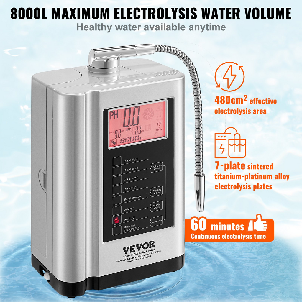 Máquina ionizadora de agua alcalina VEVOR