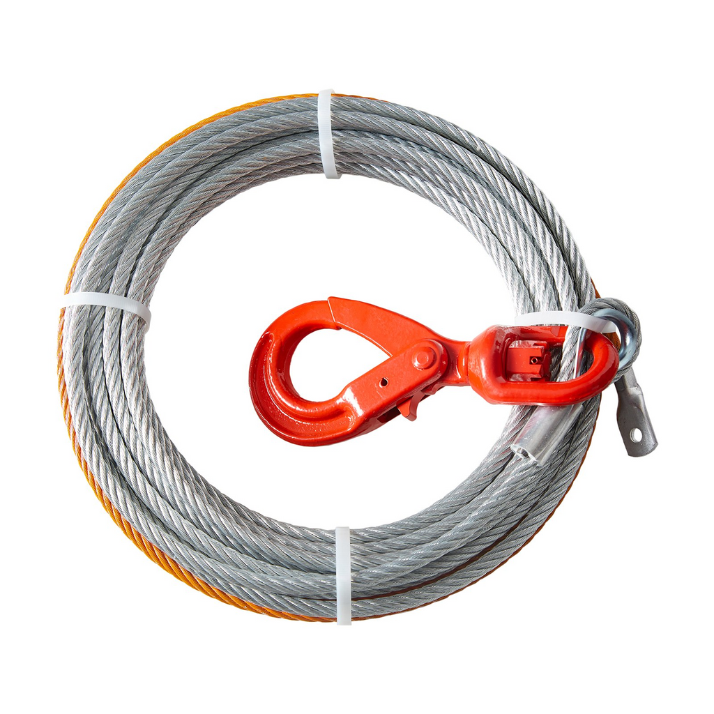 Cable de cabrestante de acero galvanizado VEVOR 3/8 pulgadas x 50 pies 15 200 libras