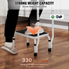 VEVOR Taburete de 1 peldaño con capacidad para 330 libras altura ajustable en 3 niveles con asa